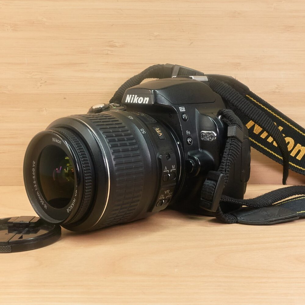 Nikon D60 10.2MP Digital SLR Camera w/ Nikkor 18-55mm f/3.5-5.6G AF-S Lens